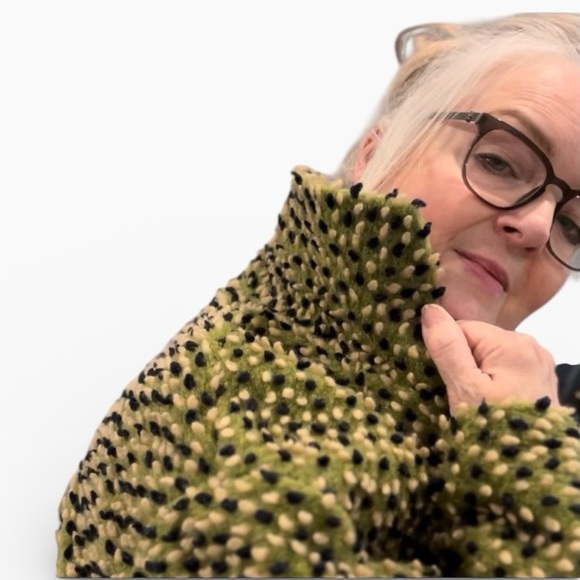 Boho Textural Wool Blend Conceptual Design Jacket - Picture 11 of 13